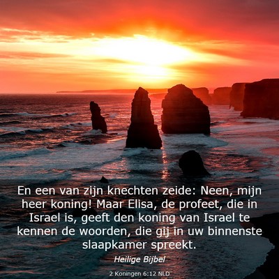Picture 03 - 2 Koningen 6:12 NLD - En een van zijn knechten zeide: Neen, mijn heer - Bible Verse Picture
