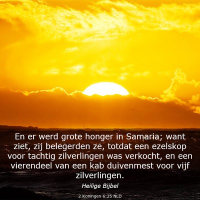Picture 03 - 2 Koningen 6:25 NLD - En er werd grote honger in Samaria; want ziet, - Bible Verse Picture