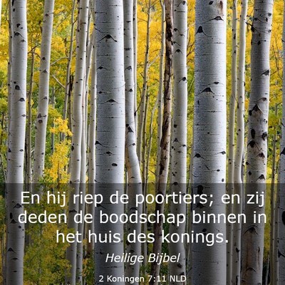 Picture 03 - 2 Koningen 7:11 NLD - En hij riep de poortiers; en zij deden de - Bible Verse Picture