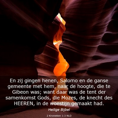 Picture 03 - 2 Kronieken 1:3 NLD - En zij gingen henen, Salomo en de ganse gemeente - Bible Verse Picture
