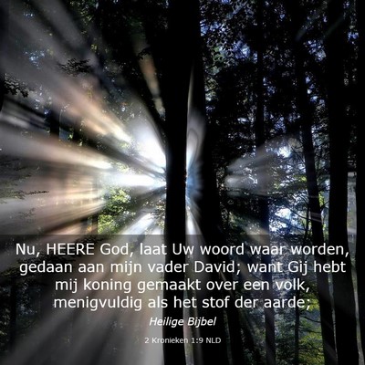 Picture 03 - 2 Kronieken 1:9 NLD - Nu, HEERE God, laat Uw woord waar worden, gedaan - Bible Verse Picture