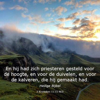 Picture 03 - 2 Kronieken 11:15 NLD - En hij had zich priesteren gesteld voor de - Bible Verse Picture