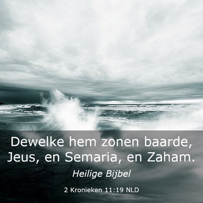 Picture 03 - 2 Kronieken 11:19 NLD - Dewelke hem zonen baarde, Jeus, en Semaria, en - Bible Verse Picture