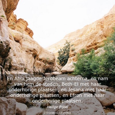 Picture 03 - 2 Kronieken 13:19 NLD - En Abia jaagde Jerobeam achterna, en nam van hem - Bible Verse Picture