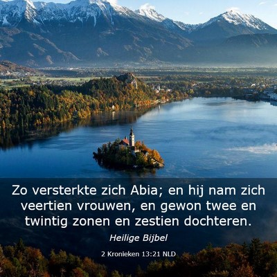 Picture 03 - 2 Kronieken 13:21 NLD - Zo versterkte zich Abia; en hij nam zich veertien - Bible Verse Picture