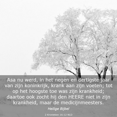 Picture 03 - 2 Kronieken 16:12 NLD - Asa nu werd, in het negen en dertigste jaar van - Bible Verse Picture