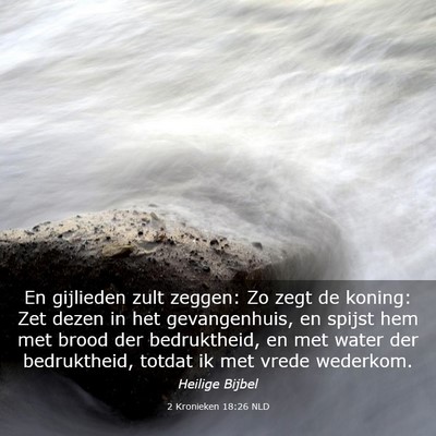 Picture 03 - 2 Kronieken 18:26 NLD - En gijlieden zult zeggen: Zo zegt de koning: Zet - Bible Verse Picture