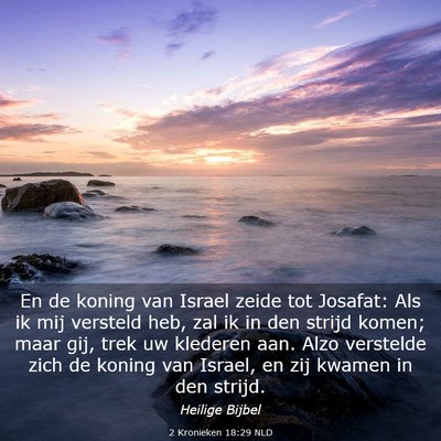Picture 03 - 2 Kronieken 18:29 NLD - En de koning van Israel zeide tot Josafat: Als ik - Bible Verse Picture