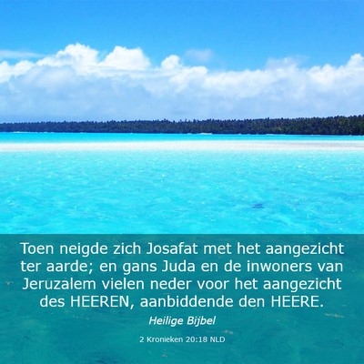 Picture 03 - 2 Kronieken 20:18 NLD - Toen neigde zich Josafat met het aangezicht ter - Bible Verse Picture