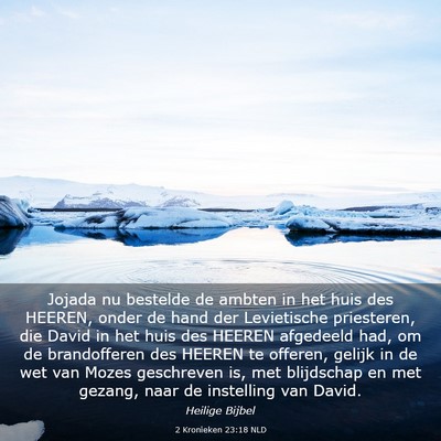 Picture 03 - 2 Kronieken 23:18 NLD - Jojada nu bestelde de ambten in het huis des - Bible Verse Picture