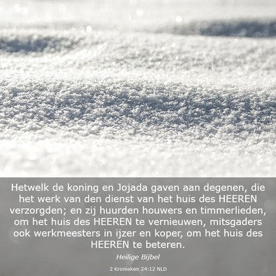 Picture 03 - 2 Kronieken 24:12 NLD - Hetwelk de koning en Jojada gaven aan degenen, - Bible Verse Picture