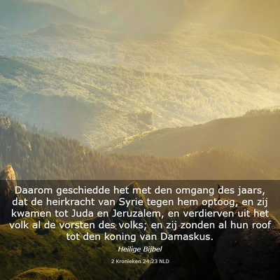 Picture 03 - 2 Kronieken 24:23 NLD - Daarom geschiedde het met den omgang des jaars, - Bible Verse Picture