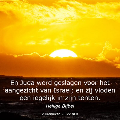 Picture 03 - 2 Kronieken 25:22 NLD - En Juda werd geslagen voor het aangezicht van - Bible Verse Picture