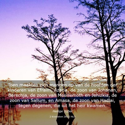 Picture 03 - 2 Kronieken 28:12 NLD - Toen maakten zich mannen op van de hoofden der - Bible Verse Picture