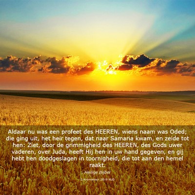 Picture 03 - 2 Kronieken 28:9 NLD - Aldaar nu was een profeet des HEEREN, wiens naam - Bible Verse Picture