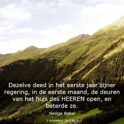 Picture 03 - 2 Kronieken 29:3 NLD - Dezelve deed in het eerste jaar zijner regering, - Bible Verse Picture