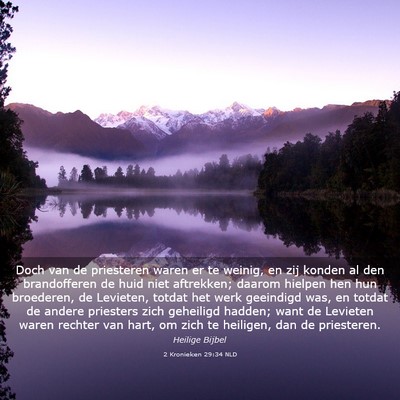 Picture 03 - 2 Kronieken 29:34 NLD - Doch van de priesteren waren er te weinig, en zij - Bible Verse Picture