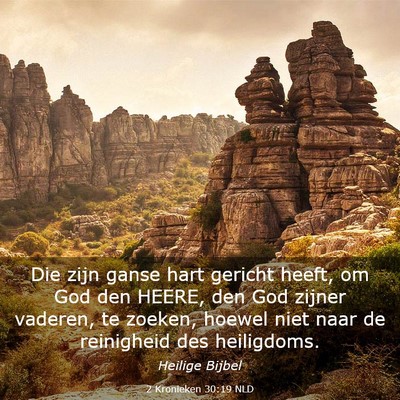 Picture 03 - 2 Kronieken 30:19 NLD - Die zijn ganse hart gericht heeft, om God den - Bible Verse Picture