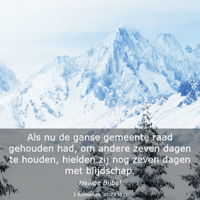 Picture 03 - 2 Kronieken 30:23 NLD - Als nu de ganse gemeente raad gehouden had, om - Bible Verse Picture