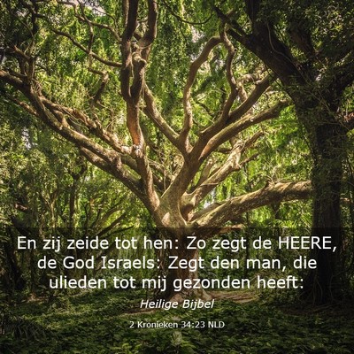 Picture 03 - 2 Kronieken 34:23 NLD - En zij zeide tot hen: Zo zegt de HEERE, de God - Bible Verse Picture