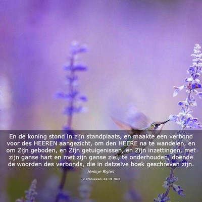 Picture 03 - 2 Kronieken 34:31 NLD - En de koning stond in zijn standplaats, en maakte - Bible Verse Picture