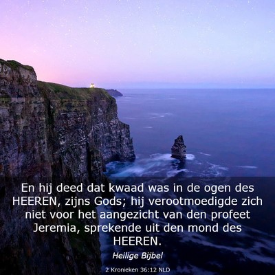 Picture 03 - 2 Kronieken 36:12 NLD - En hij deed dat kwaad was in de ogen des HEEREN, - Bible Verse Picture