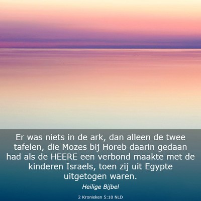Picture 03 - 2 Kronieken 5:10 NLD - Er was niets in de ark, dan alleen de twee - Bible Verse Picture