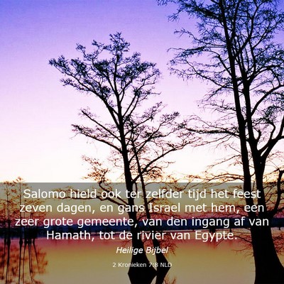 Picture 03 - 2 Kronieken 7:8 NLD - Salomo hield ook ter zelfder tijd het feest zeven - Bible Verse Picture