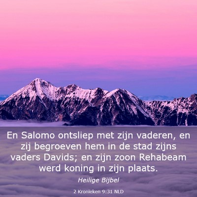 Picture 03 - 2 Kronieken 9:31 NLD - En Salomo ontsliep met zijn vaderen, en zij - Bible Verse Picture