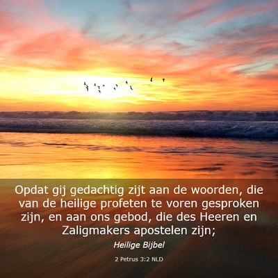 Picture 03 - 2 Petrus 3:2 NLD - Opdat gij gedachtig zijt aan de woorden, die van - Bible Verse Picture