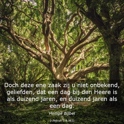 Picture 03 - 2 Petrus 3:8 NLD - Doch deze ene zaak zij u niet onbekend, - Bible Verse Picture