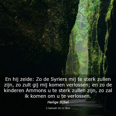 Picture 03 - 2 Samuël 10:11 NLD - En hij zeide: Zo de Syriers mij te sterk zullen - Bible Verse Picture