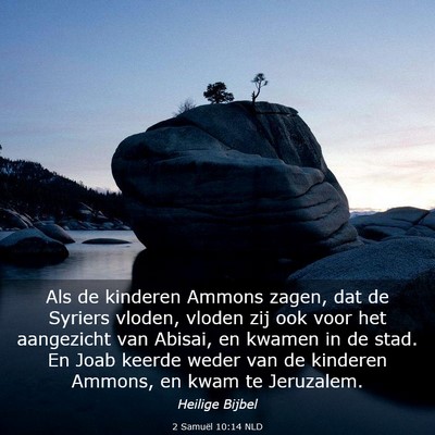 Picture 03 - 2 Samuël 10:14 NLD - Als de kinderen Ammons zagen, dat de Syriers - Bible Verse Picture
