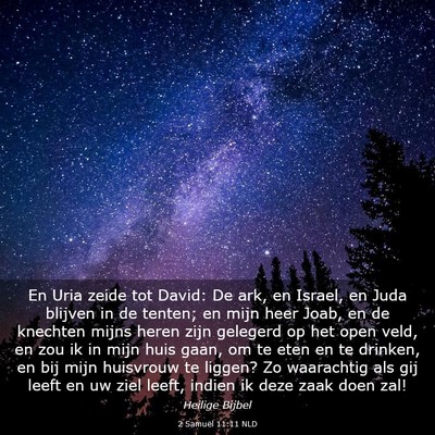 Picture 03 - 2 Samuël 11:11 NLD - En Uria zeide tot David: De ark, en Israel, en - Bible Verse Picture