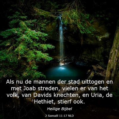 Picture 03 - 2 Samuël 11:17 NLD - Als nu de mannen der stad uittogen en met Joab - Bible Verse Picture
