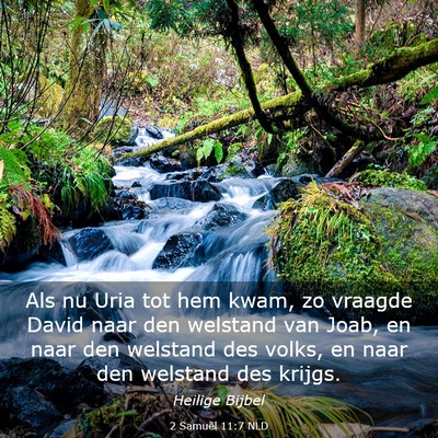 Picture 03 - 2 Samuël 11:7 NLD - Als nu Uria tot hem kwam, zo vraagde David naar - Bible Verse Picture
