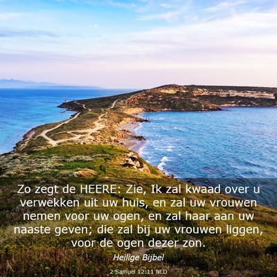 Picture 03 - 2 Samuël 12:11 NLD - Zo zegt de HEERE: Zie, Ik zal kwaad over u - Bible Verse Picture