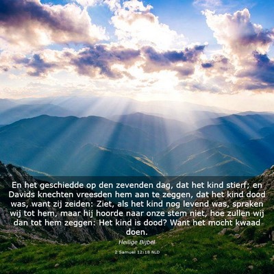 Picture 03 - 2 Samuël 12:18 NLD - En het geschiedde op den zevenden dag, dat het - Bible Verse Picture
