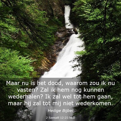 Picture 03 - 2 Samuël 12:23 NLD - Maar nu is het dood, waarom zou ik nu vasten? Zal - Bible Verse Picture