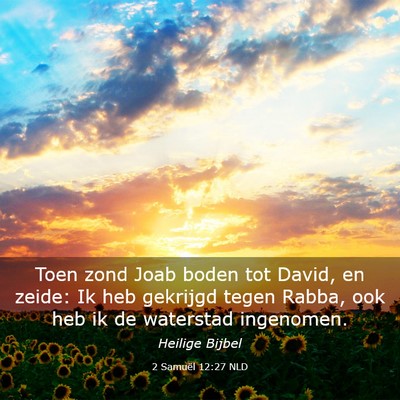 Picture 03 - 2 Samuël 12:27 NLD - Toen zond Joab boden tot David, en zeide: Ik heb - Bible Verse Picture
