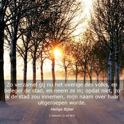 Picture 03 - 2 Samuël 12:28 NLD - Zo verzamel gij nu het overige des volks, en - Bible Verse Picture