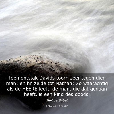 Picture 03 - 2 Samuël 12:5 NLD - Toen ontstak Davids toorn zeer tegen dien man; en - Bible Verse Picture