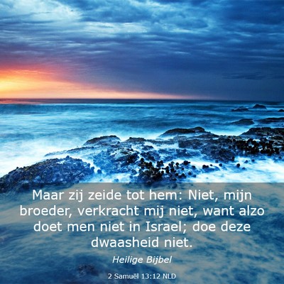Picture 03 - 2 Samuël 13:12 NLD - Maar zij zeide tot hem: Niet, mijn broeder, - Bible Verse Picture