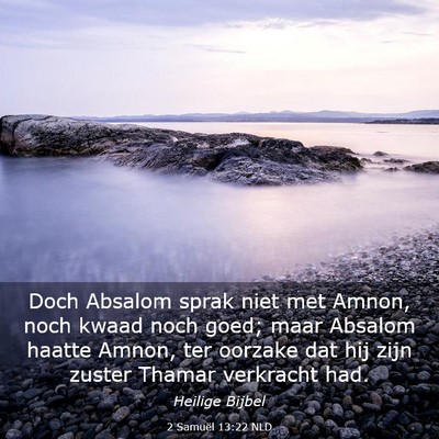 Picture 03 - 2 Samuël 13:22 NLD - Doch Absalom sprak niet met Amnon, noch kwaad - Bible Verse Picture