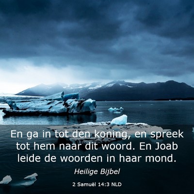 Picture 03 - 2 Samuël 14:3 NLD - En ga in tot den koning, en spreek tot hem naar - Bible Verse Picture