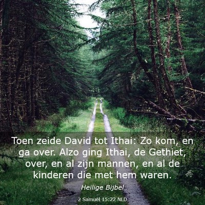 Picture 03 - 2 Samuël 15:22 NLD - Toen zeide David tot Ithai: Zo kom, en ga over. - Bible Verse Picture