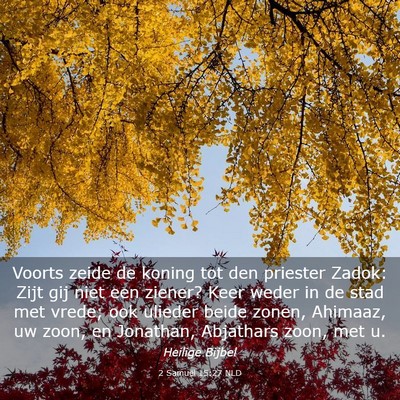 Picture 03 - 2 Samuël 15:27 NLD - Voorts zeide de koning tot den priester Zadok: - Bible Verse Picture