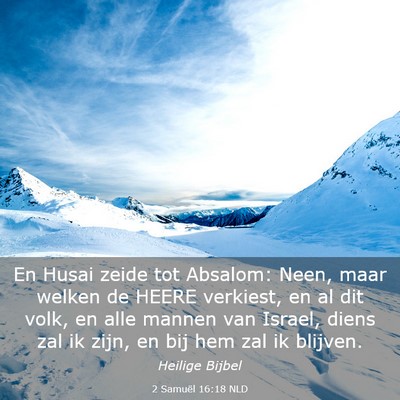 Picture 03 - 2 Samuël 16:18 NLD - En Husai zeide tot Absalom: Neen, maar welken de - Bible Verse Picture