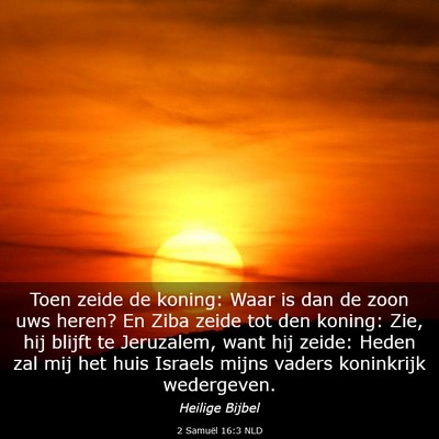 Picture 03 - 2 Samuël 16:3 NLD - Toen zeide de koning: Waar is dan de zoon uws - Bible Verse Picture