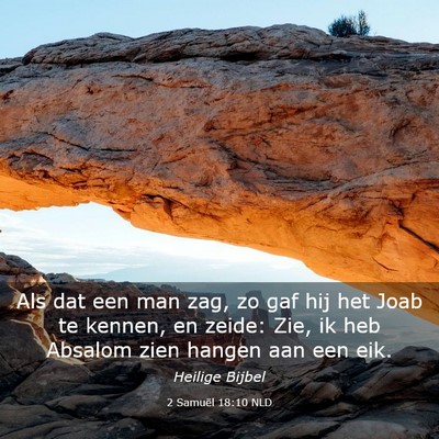 Picture 03 - 2 Samuël 18:10 NLD - Als dat een man zag, zo gaf hij het Joab te - Bible Verse Picture